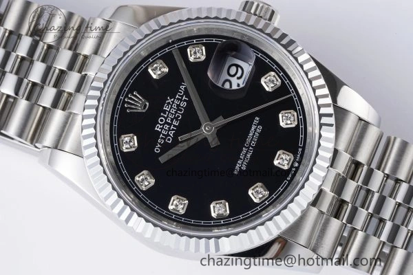 DateJust 36 SS 126234 JDF 904L Steel Black Dial Stick Markers on Jubilee Bracelet V SmartChoice 1747
