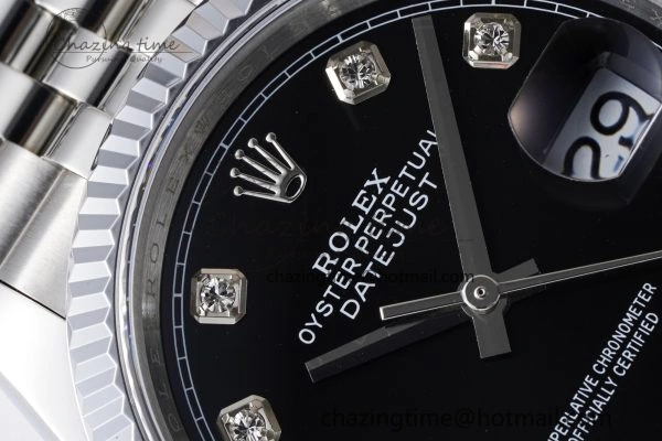 DateJust 36 SS 126234 JDF 904L Steel Black Dial Stick Markers on Jubilee Bracelet V SmartChoice 1747