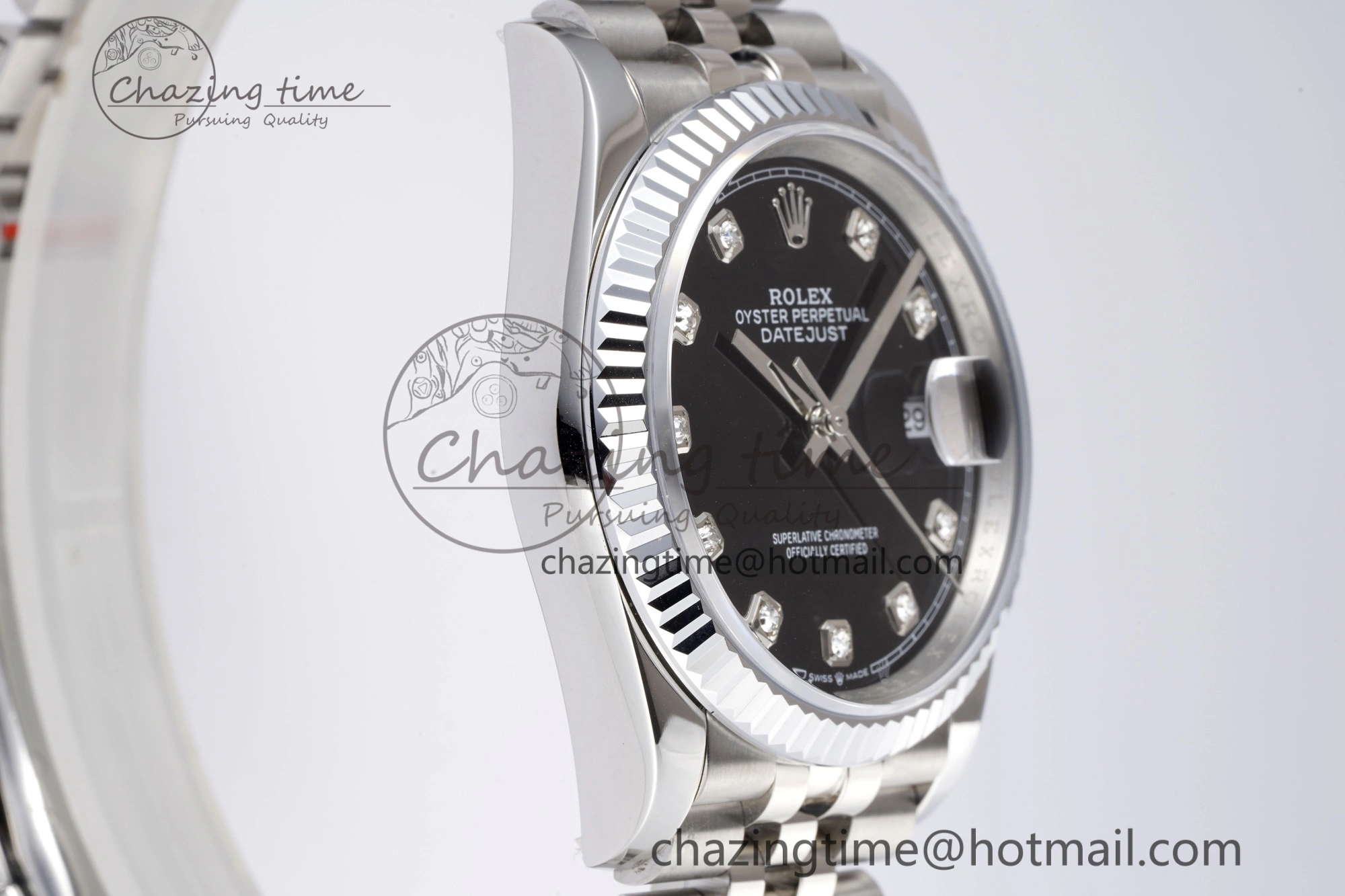 DateJust 36 SS 126234 JDF 904L Steel Black Dial Stick Markers on Jubilee Bracelet V SmartChoice 1747