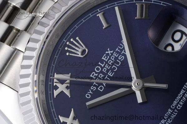 DateJust 36 SS 126234 JDF 904L Steel Blue Dial Roman Markers on Jubilee Bracelet V WaterResistant 1745