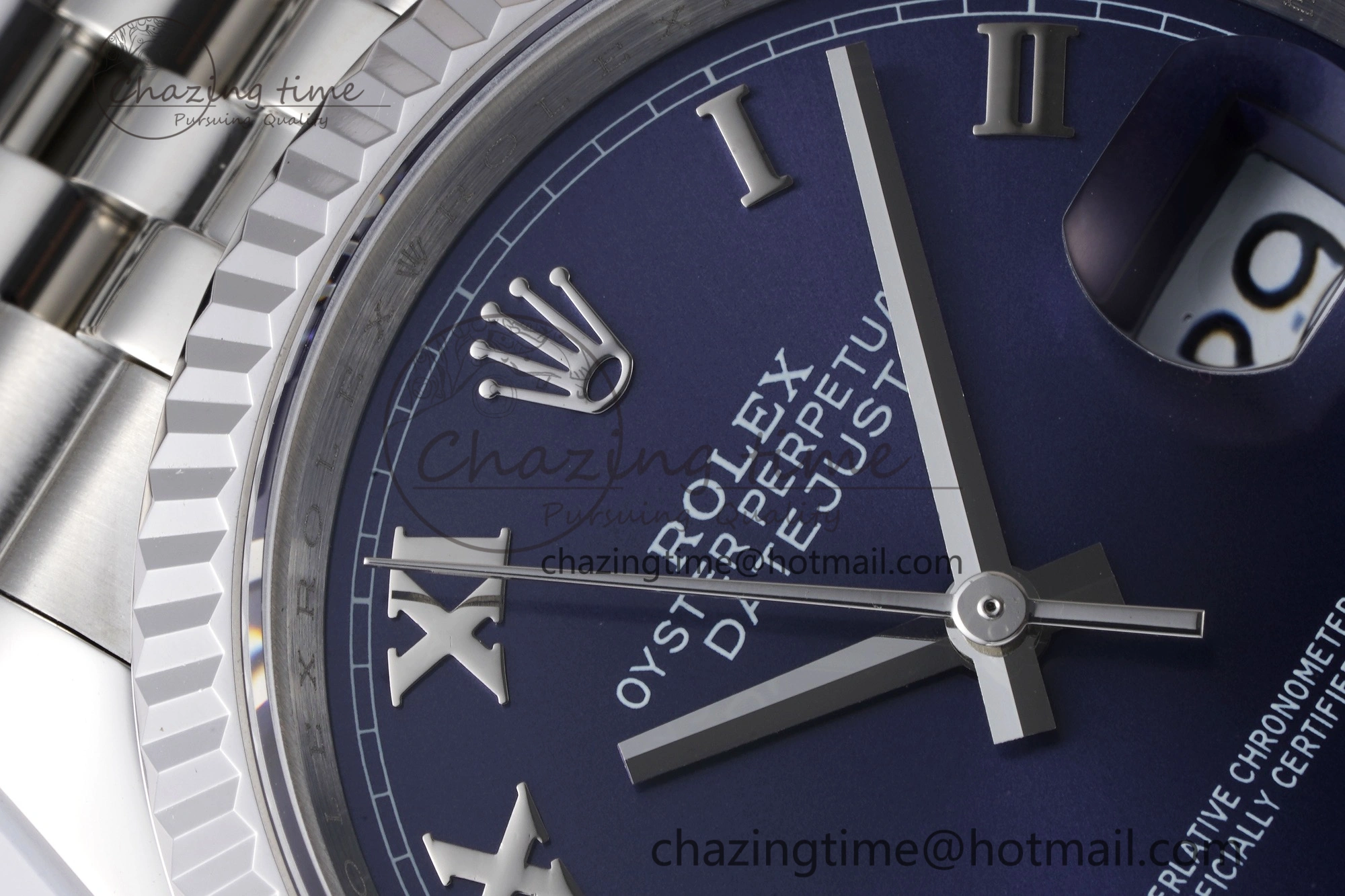 DateJust 36 SS 126234 JDF 904L Steel Blue Dial Roman Markers on Jubilee Bracelet V WaterResistant 1745