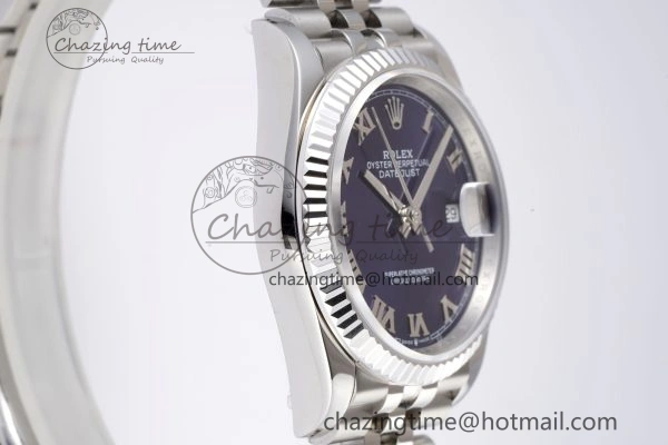 DateJust 36 SS 126234 JDF 904L Steel Blue Dial Roman Markers on Jubilee Bracelet V WaterResistant 1745