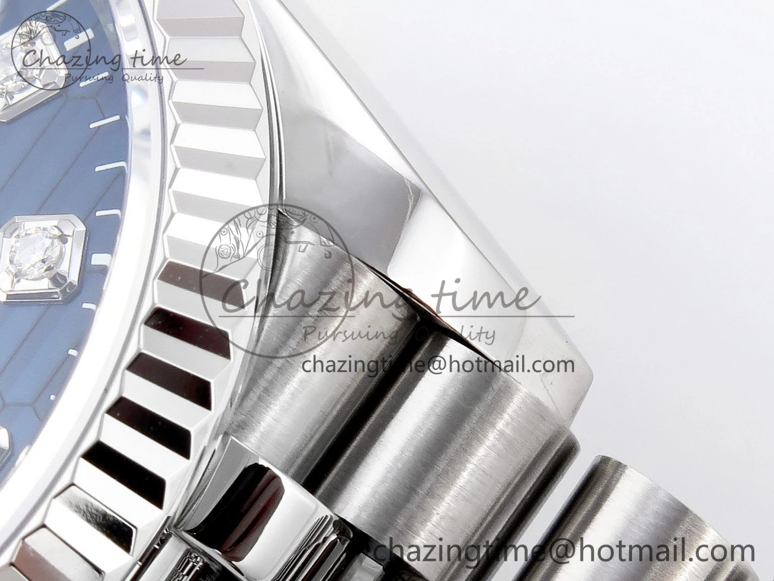 WellDesigned DateJust 36 SS 126234 VSF 1:1 Best Edition 904L Steel Blue Textured Diamonds Dial on Jubilee Bracelet VS 1895