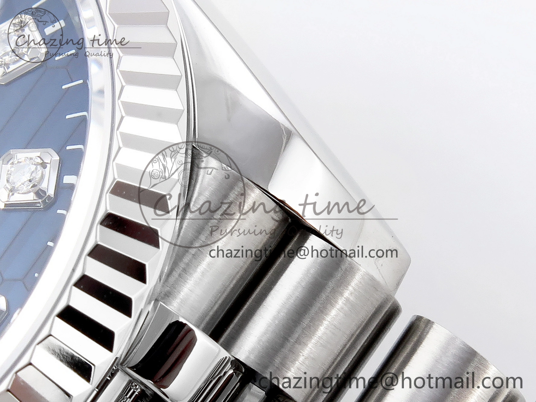 WellDesigned DateJust 36 SS 126234 VSF 1:1 Best Edition 904L Steel Blue Textured Diamonds Dial on Jubilee Bracelet VS 1895