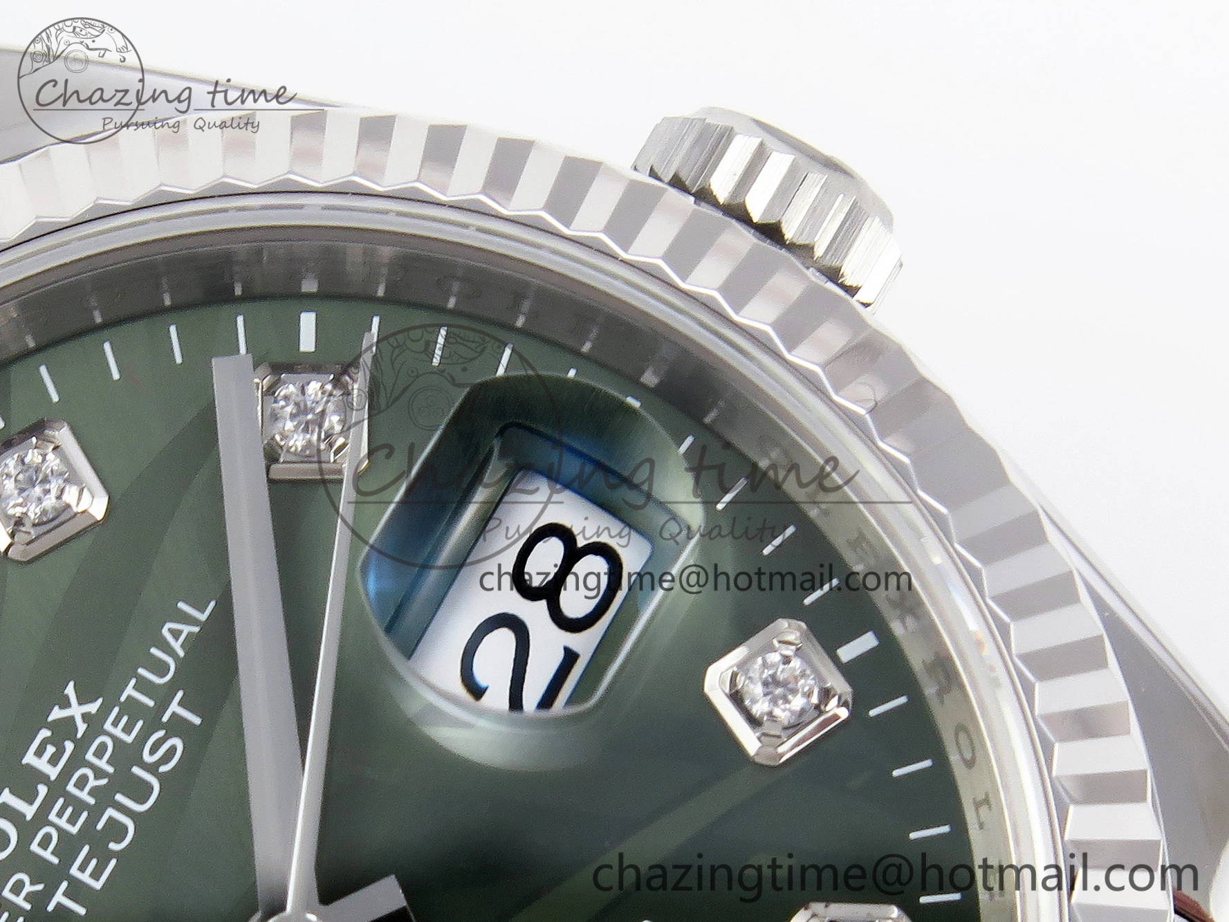 EyeCatching DateJust 36 SS 126234 VSF 1:1 Best Edition 904L Steel Green Leaf Diamonds Dial on Jubilee Bracelet VS 10127