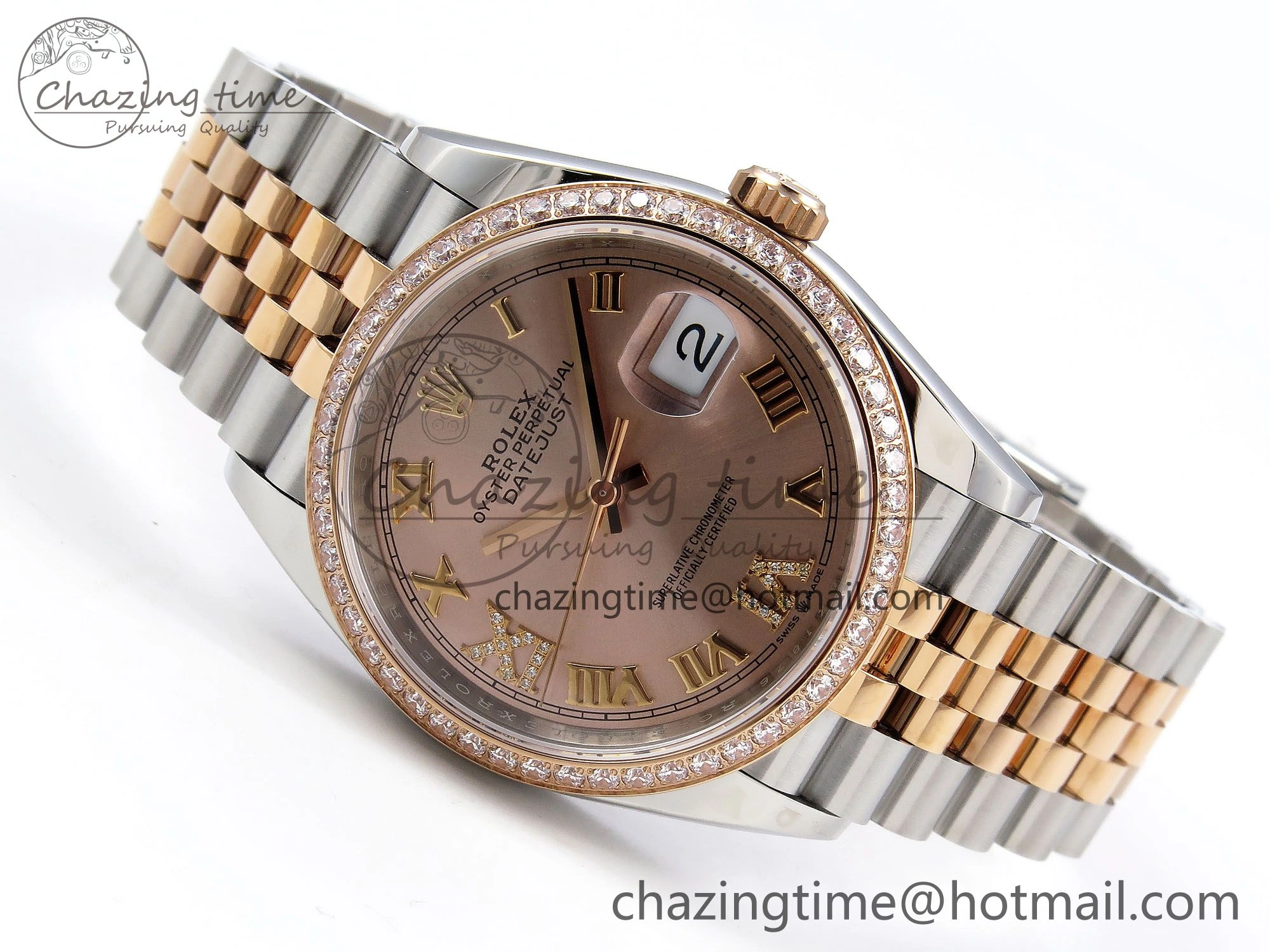 DateJust 36 SS 126281rbr VSF 1:1 Best Edition 904L Steel RG Roman Dial on Jubilee Bracelet VS Supportive 1377