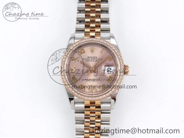 DateJust 36 SS 126281rbr VSF 1:1 Best Edition 904L Steel RG Roman Dial on Jubilee Bracelet VS Supportive 1377