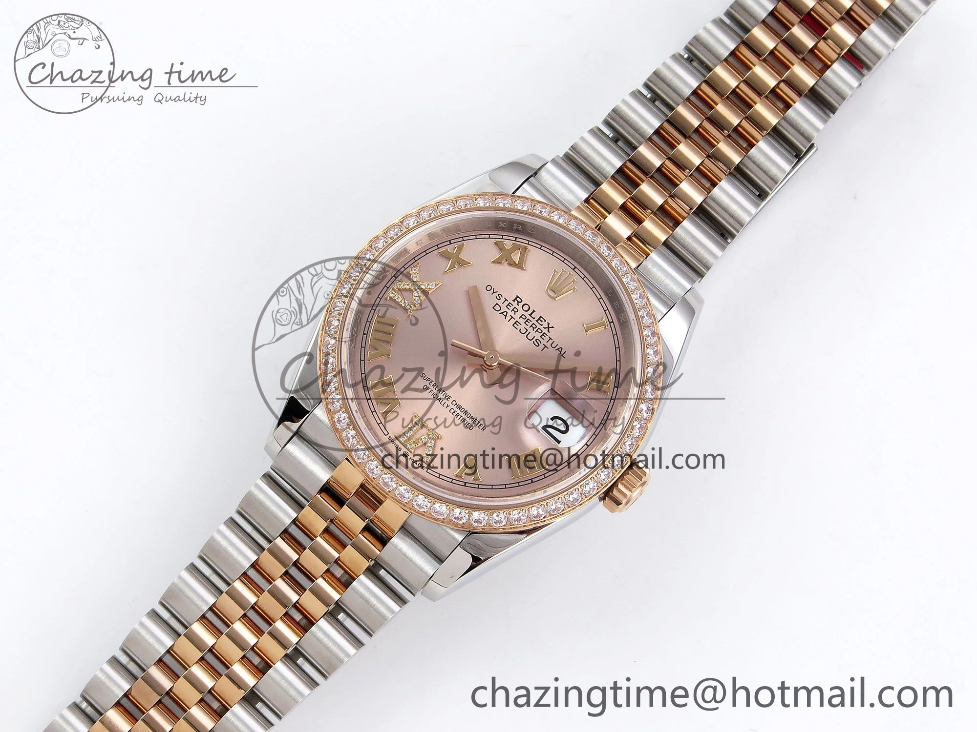DateJust 36 SS 126281rbr VSF 1:1 Best Edition 904L Steel RG Roman Dial on Jubilee Bracelet VS Supportive 1377