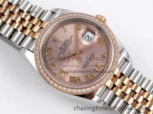 DateJust 36 SS 126281rbr VSF 1:1 Best Edition 904L Steel RG Roman Dial on Jubilee Bracelet VS Supportive 1377