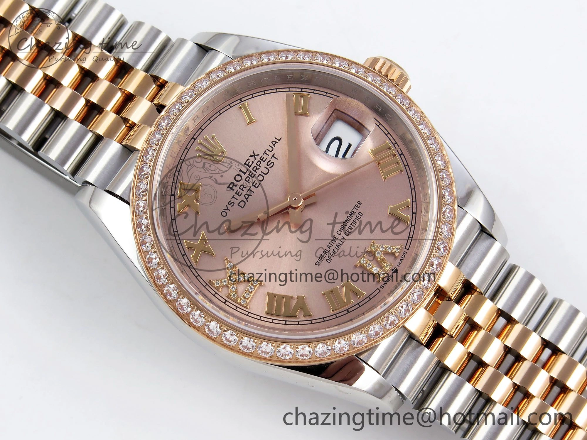 DateJust 36 SS 126281rbr VSF 1:1 Best Edition 904L Steel RG Roman Dial on Jubilee Bracelet VS Supportive 1377