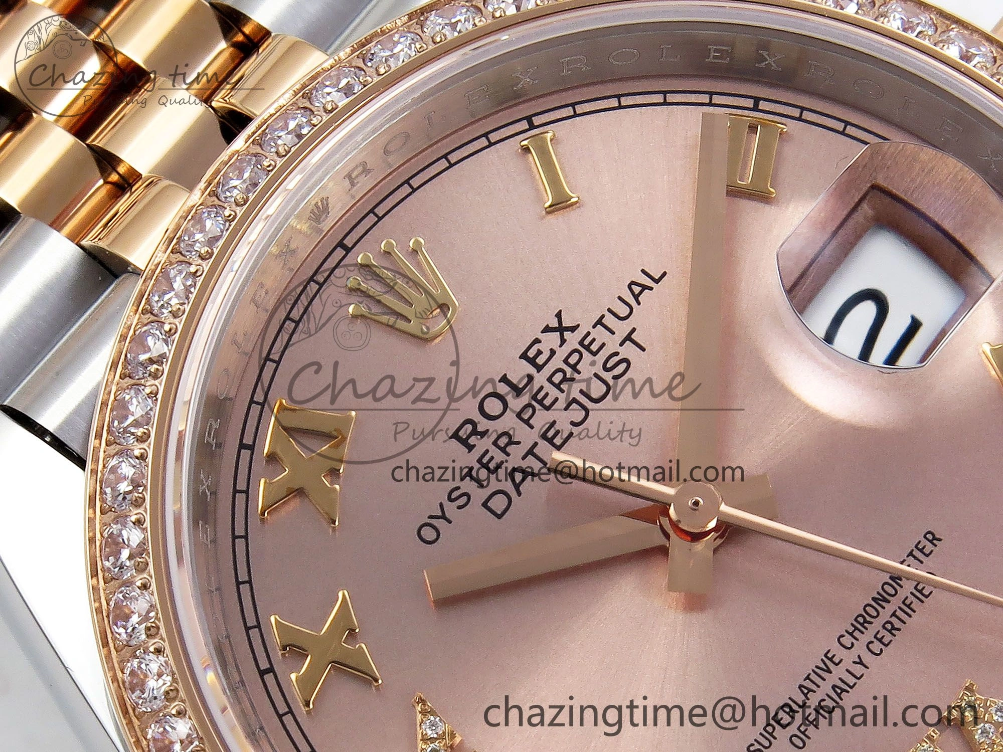 DateJust 36 SS 126281rbr VSF 1:1 Best Edition 904L Steel RG Roman Dial on Jubilee Bracelet VS Supportive 1377