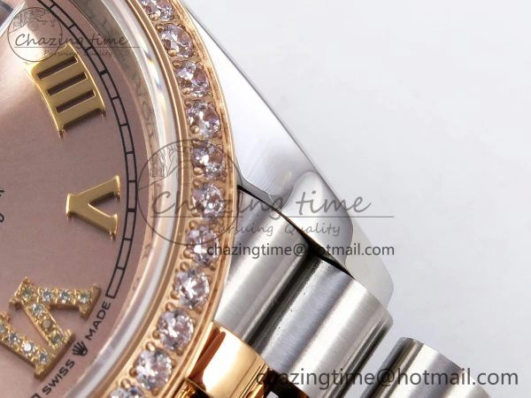 DateJust 36 SS 126281rbr VSF 1:1 Best Edition 904L Steel RG Roman Dial on Jubilee Bracelet VS Supportive 1377