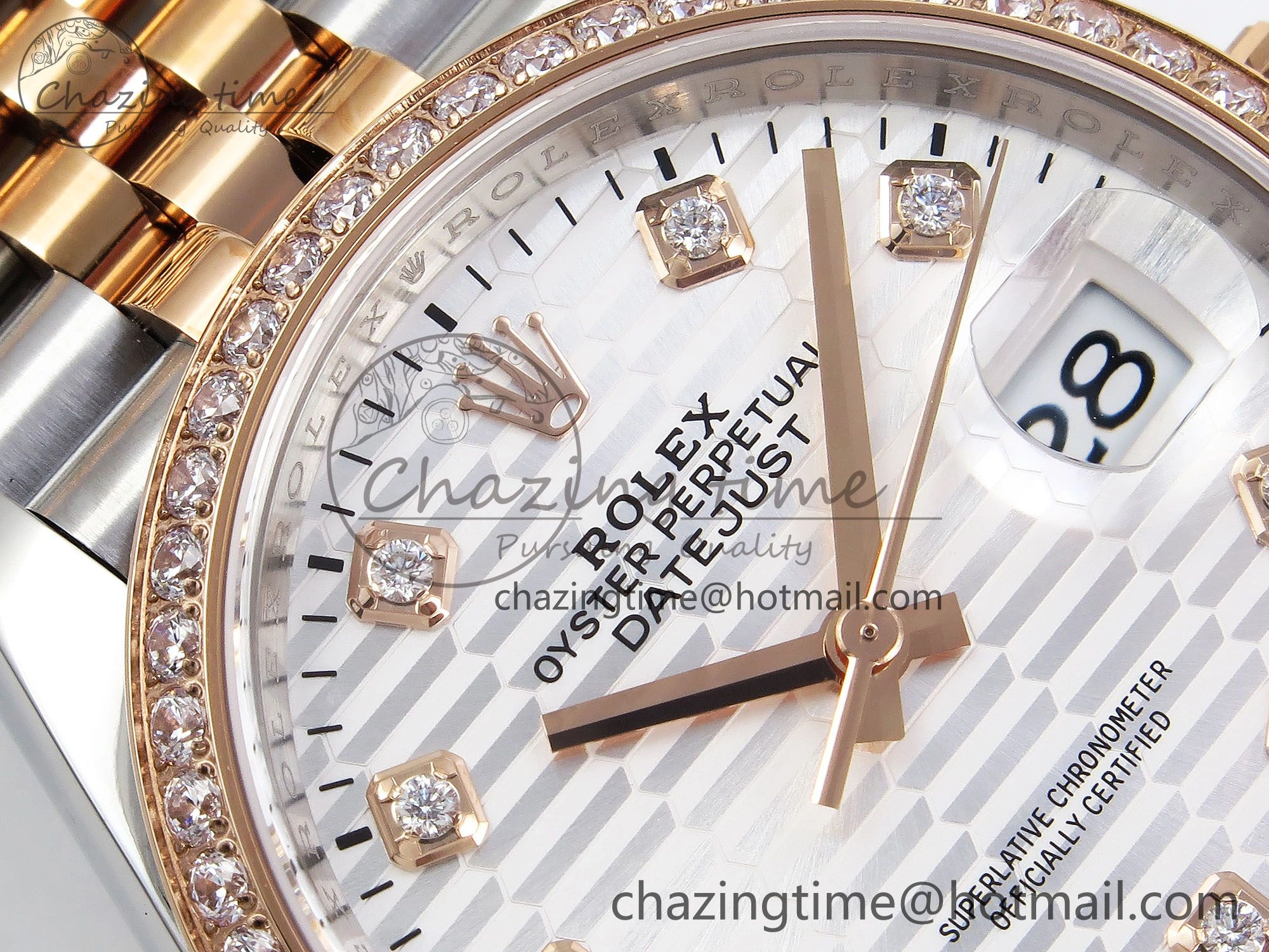 AllSeason DateJust 36 SS 126281rbr VSF 1:1 Best Edition 904L Steel Silver Textured Dial on Jubilee Bracelet VS 1376