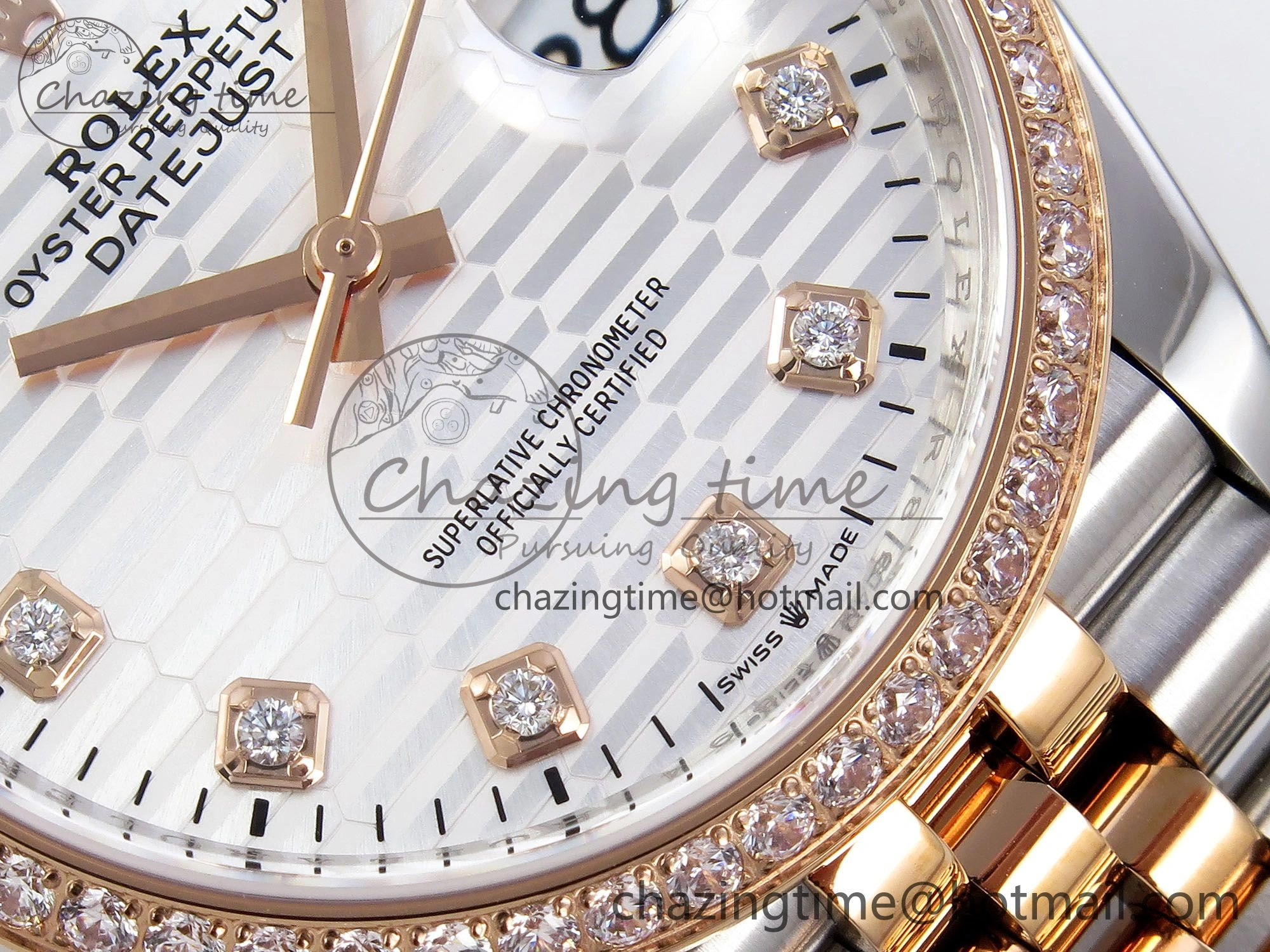 AllSeason DateJust 36 SS 126281rbr VSF 1:1 Best Edition 904L Steel Silver Textured Dial on Jubilee Bracelet VS 1376