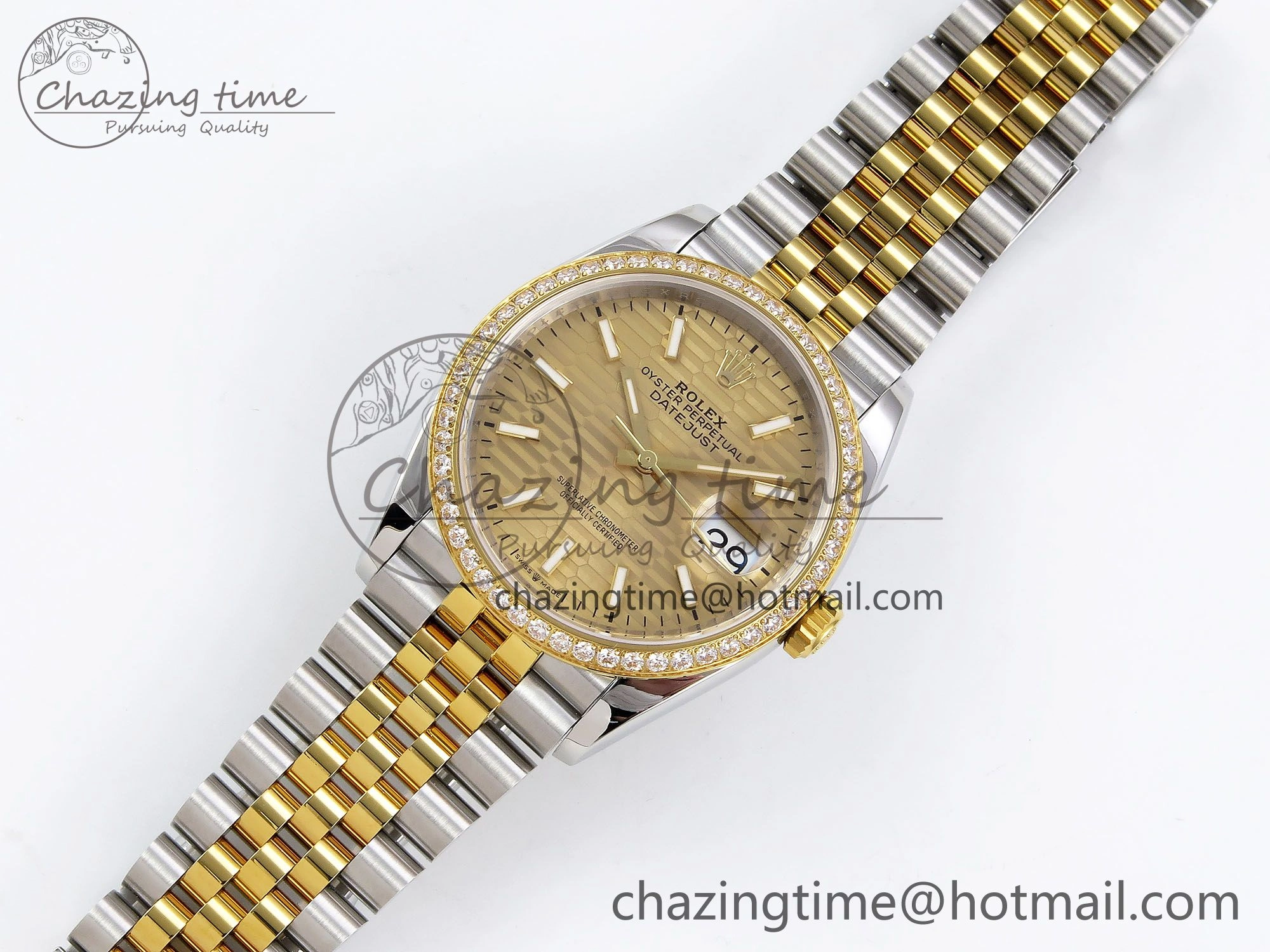 DateJust 36 SS 126283rbr VSF 1:1 Best Edition 904L Steel YG Textured Dial on Jubilee Bracelet VS OdorResistant 1378
