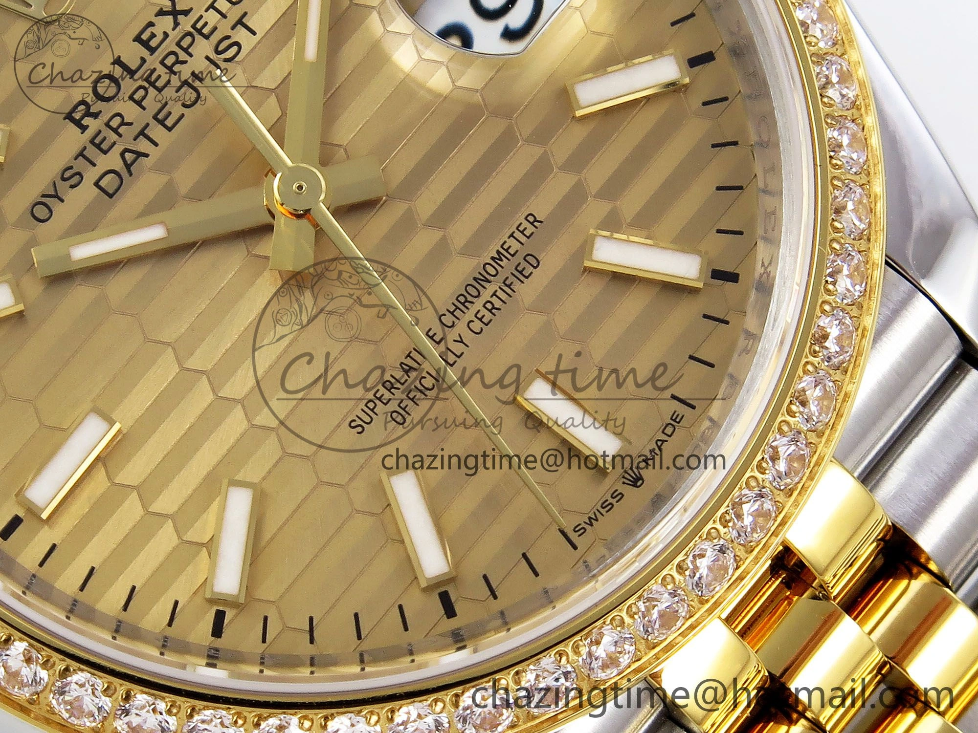 DateJust 36 SS 126283rbr VSF 1:1 Best Edition 904L Steel YG Textured Dial on Jubilee Bracelet VS OdorResistant 1378