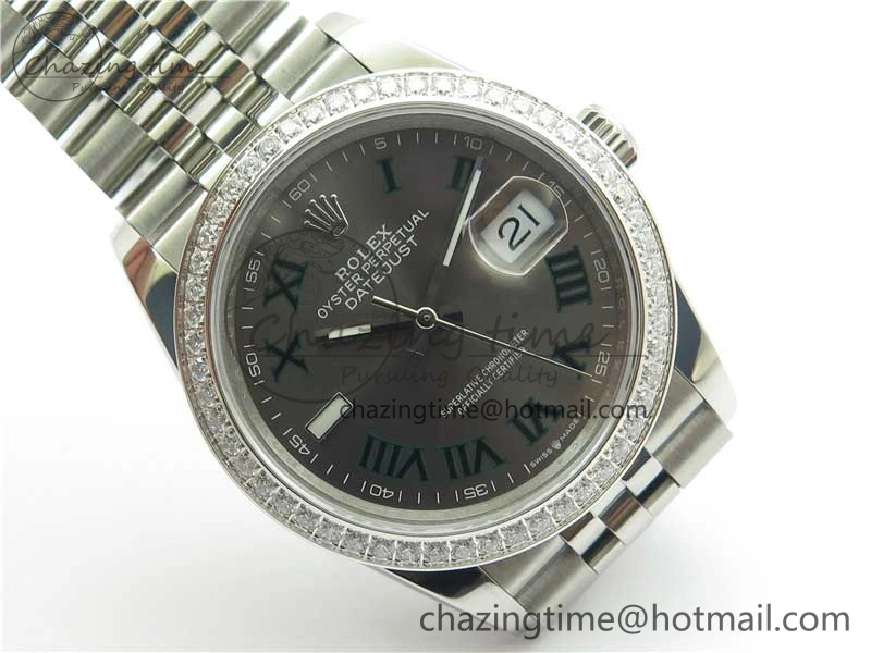DateJust 36 SS 126284 BP Maker 1:1 Best Edition Gray Roman Dial on Jubilee Bracelet GoodFit 10284