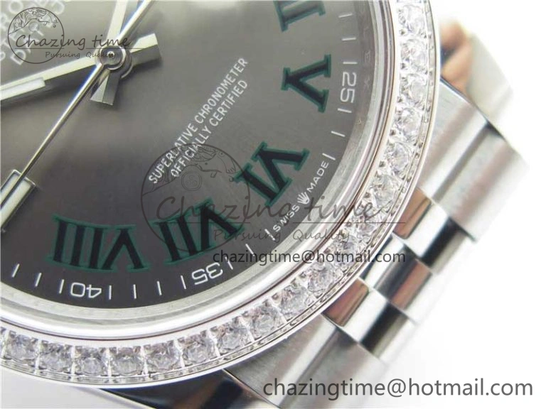 DateJust 36 SS 126284 BP Maker 1:1 Best Edition Gray Roman Dial on Jubilee Bracelet GoodFit 10284