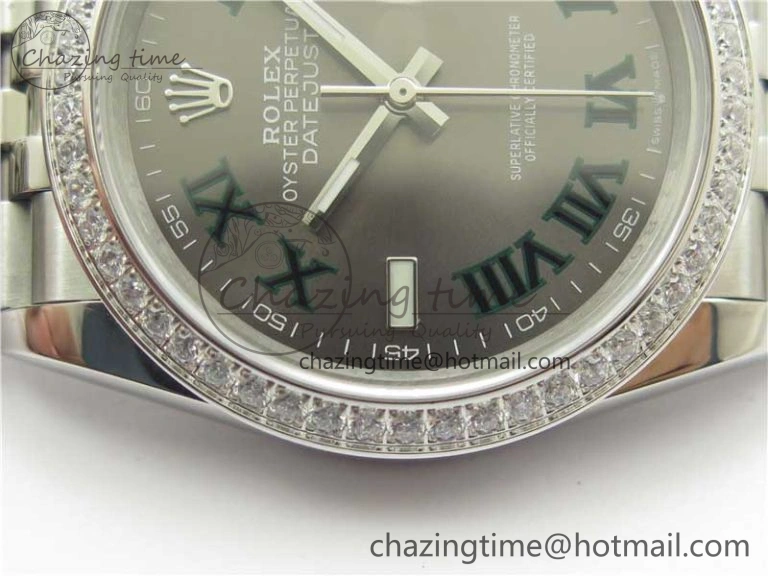 DateJust 36 SS 126284 BP Maker 1:1 Best Edition Gray Roman Dial on Jubilee Bracelet GoodFit 10284