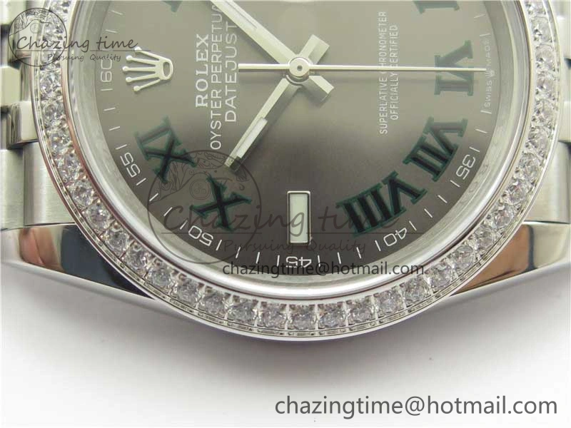 DateJust 36 SS 126284 BP Maker 1:1 Best Edition Gray Roman Dial on Jubilee Bracelet GoodFit 10284