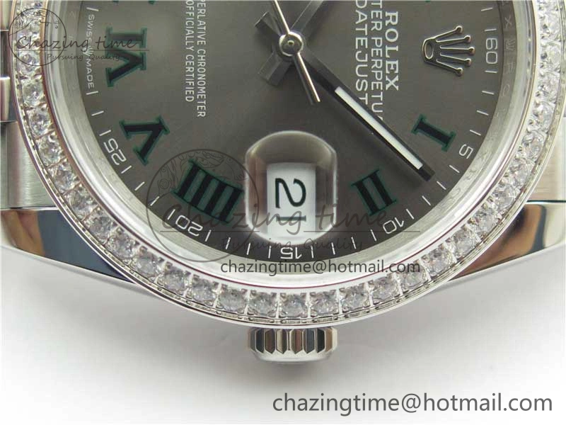 DateJust 36 SS 126284 BP Maker 1:1 Best Edition Gray Roman Dial on Jubilee Bracelet GoodFit 10284