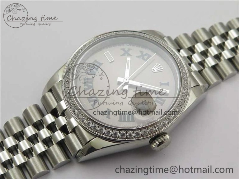 DateJust 36 SS 126284 BP Maker 1:1 Best Edition Gray Roman Dial on Jubilee Bracelet GoodFit 10284
