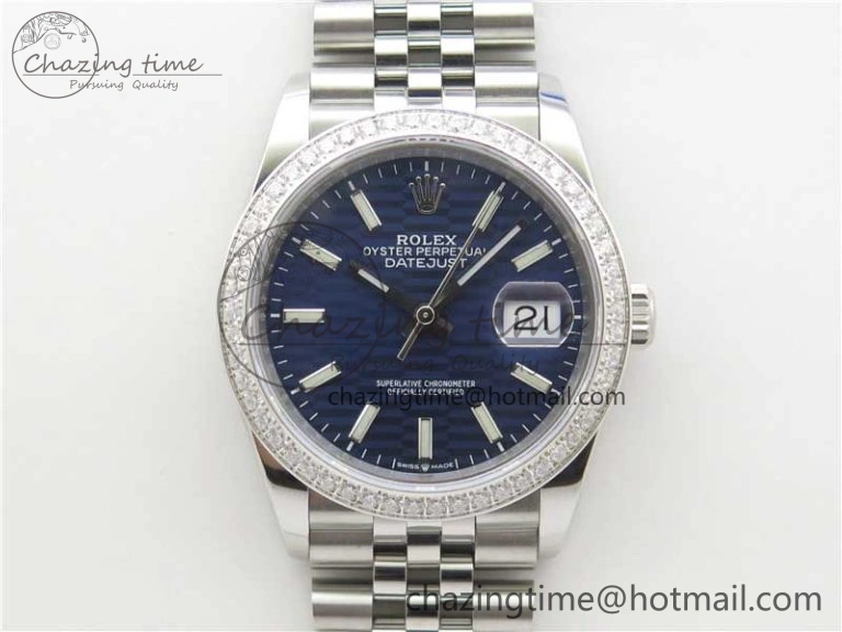 UrbanStyle DateJust 36 SS 126284 BP Maker 1:1 Best Edition New Blue Dial on Jubilee Bracelet 10283