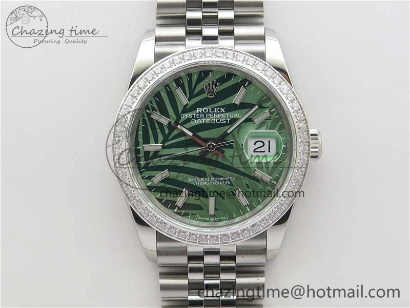 DateJust 36 SS 126284 BP Maker 1:1 Best Edition New Green Dial on Jubilee Bracelet Elegant 2522