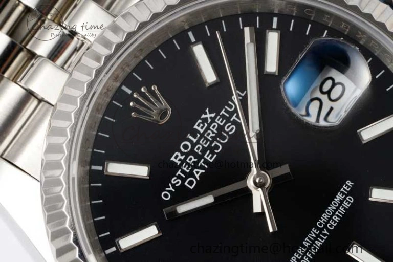 DateJust 36 SS DIWF 1:1 Best Edition 904L Steel Black Stick Dial on Jubilee Bracelet SA StreetReady 2323
