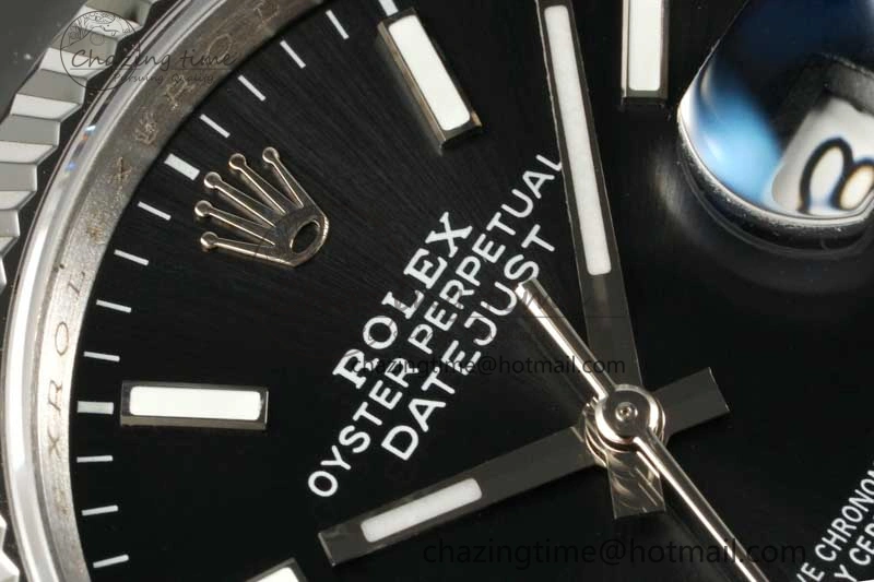 DateJust 36 SS DIWF 1:1 Best Edition 904L Steel Black Stick Dial on Oyster Bracelet SA Trendsetting 2322