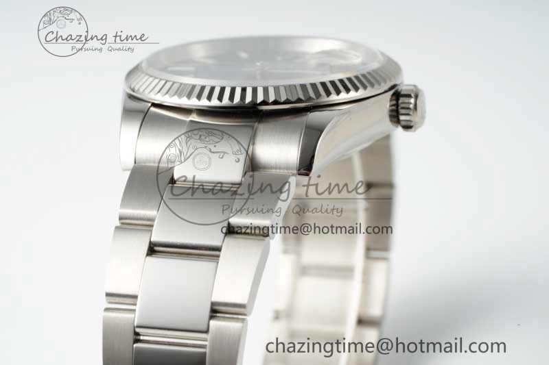 DateJust 36 SS DIWF 1:1 Best Edition 904L Steel Black Stick Dial on Oyster Bracelet SA Trendsetting 2322