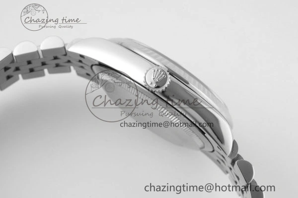DateJust 36 SS JDF 1:1 Best Edition Blue Diamonds Textured Dial on Jubilee Bracelet VR3235 V Minimalist 10210