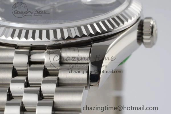 DateJust 36 SS JDF 1:1 Best Edition Blue Diamonds Textured Dial on Jubilee Bracelet VR3235 V Minimalist 10210