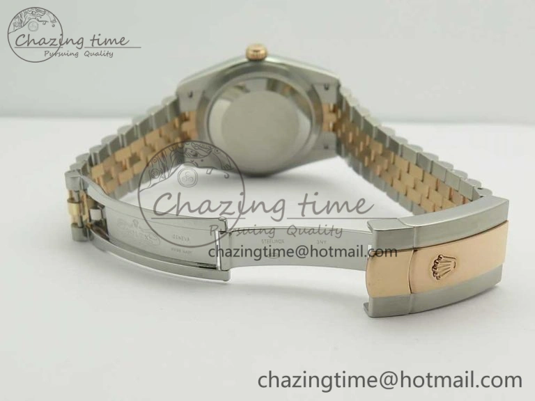 Flexible DateJust 36 SS RG 116231 RZF Best Edition 904L Steel Gray Dial Diamonds Markers on SS RG Bracelet A 3281