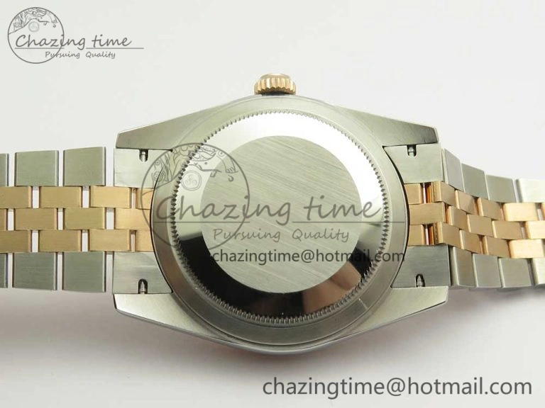 Flexible DateJust 36 SS RG 116231 RZF Best Edition 904L Steel Gray Dial Diamonds Markers on SS RG Bracelet A 3281