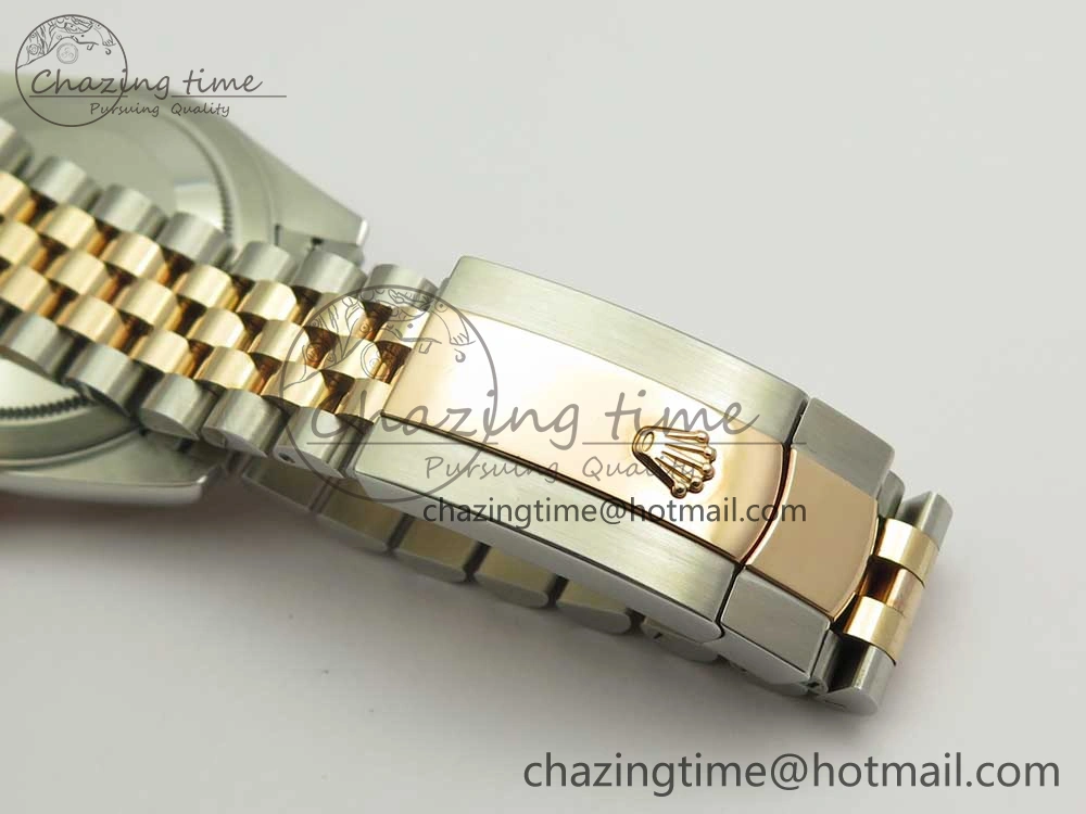 Flexible DateJust 36 SS RG 116231 RZF Best Edition 904L Steel Gray Dial Diamonds Markers on SS RG Bracelet A 3281