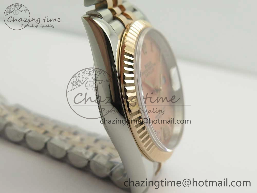 Comfortable DateJust 36 SS RG 116231 RZF Best Edition 904L Steel RG Dial Diamond Roman Markers on SS RG Bracelet A 10614