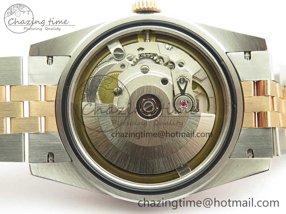 Comfortable DateJust 36 SS RG 116231 RZF Best Edition 904L Steel RG Dial Diamond Roman Markers on SS RG Bracelet A 10614
