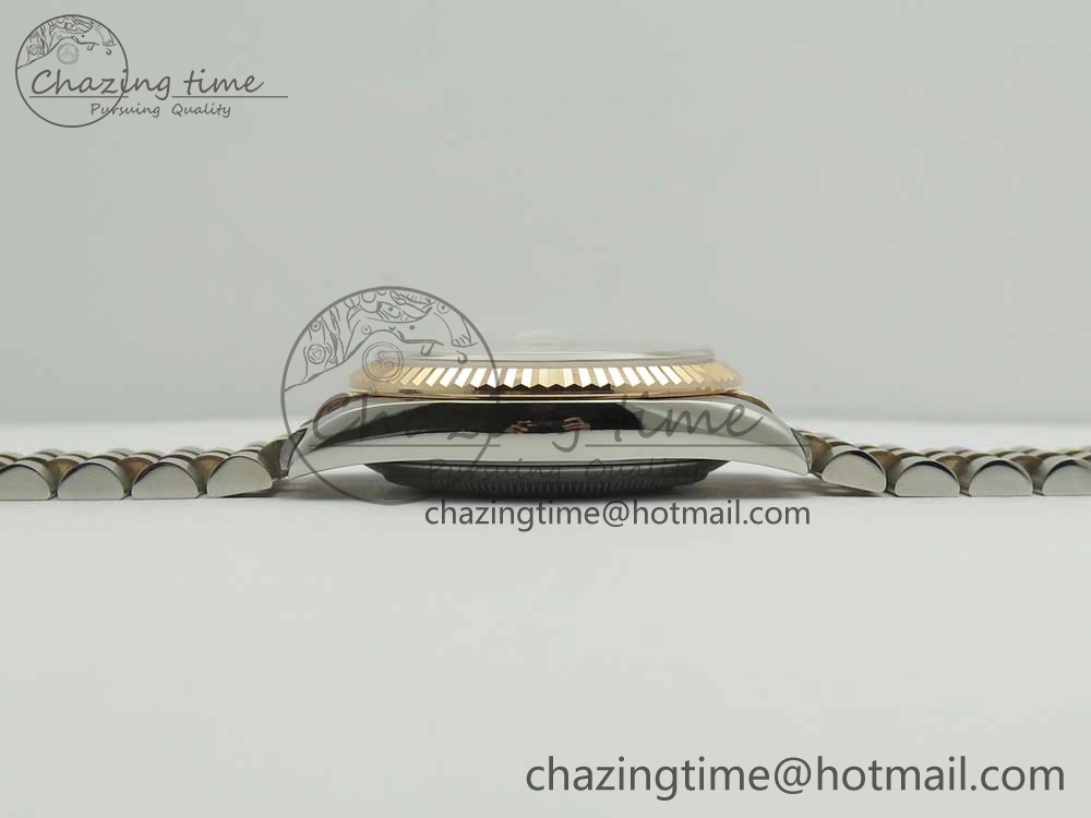 Comfortable DateJust 36 SS RG 116231 RZF Best Edition 904L Steel RG Dial Diamond Roman Markers on SS RG Bracelet A 10614