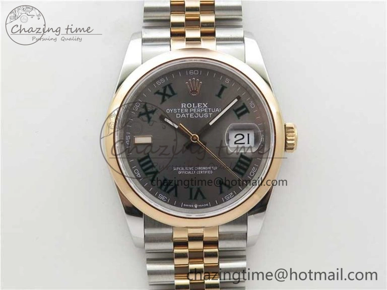 DateJust 36 SS RG 126201 BP Maker 1:1 Best Edition Gray Roman Dial on Jubilee Bracelet TravelReady 2507