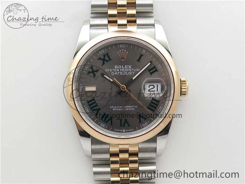 DateJust 36 SS RG 126201 BP Maker 1:1 Best Edition Gray Roman Dial on Jubilee Bracelet TravelReady 2507