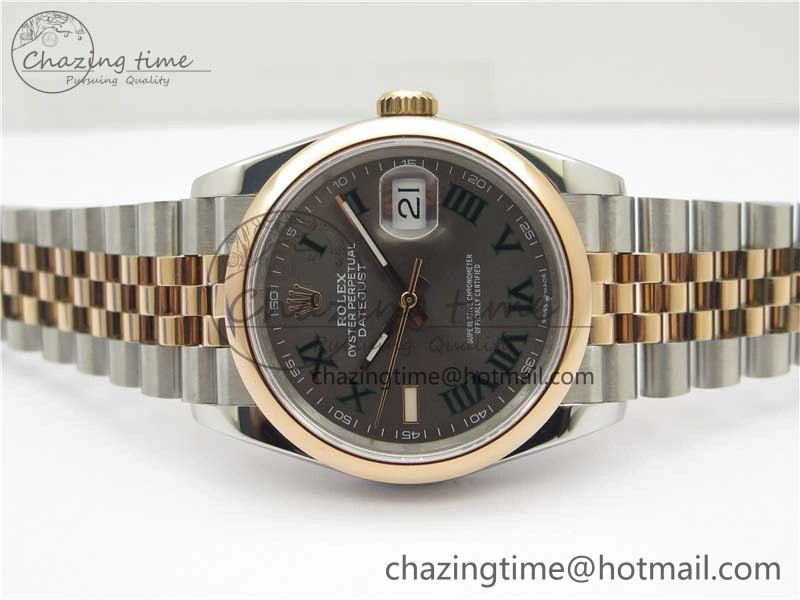 DateJust 36 SS RG 126201 BP Maker 1:1 Best Edition Gray Roman Dial on Jubilee Bracelet TravelReady 2507