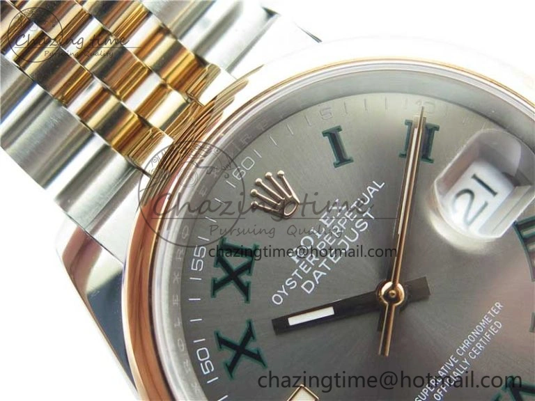 DateJust 36 SS RG 126201 BP Maker 1:1 Best Edition Gray Roman Dial on Jubilee Bracelet TravelReady 2507
