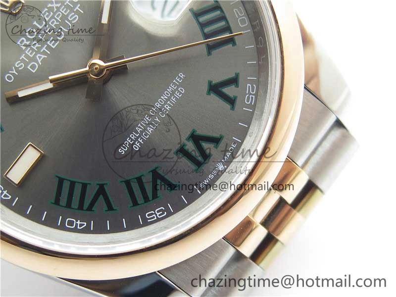 DateJust 36 SS RG 126201 BP Maker 1:1 Best Edition Gray Roman Dial on Jubilee Bracelet TravelReady 2507