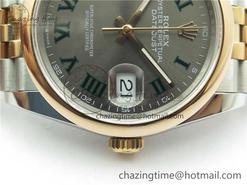 DateJust 36 SS RG 126201 BP Maker 1:1 Best Edition Gray Roman Dial on Jubilee Bracelet TravelReady 2507