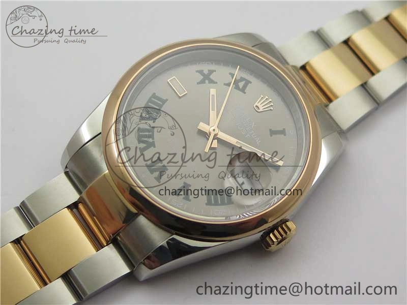 Soft DateJust 36 SS RG 126201 BP Maker 1:1 Best Edition Gray Roman Dial on Oyster Bracelet 10281