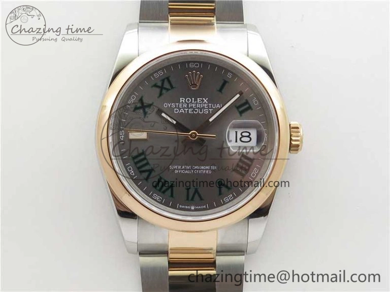 Soft DateJust 36 SS RG 126201 BP Maker 1:1 Best Edition Gray Roman Dial on Oyster Bracelet 10281