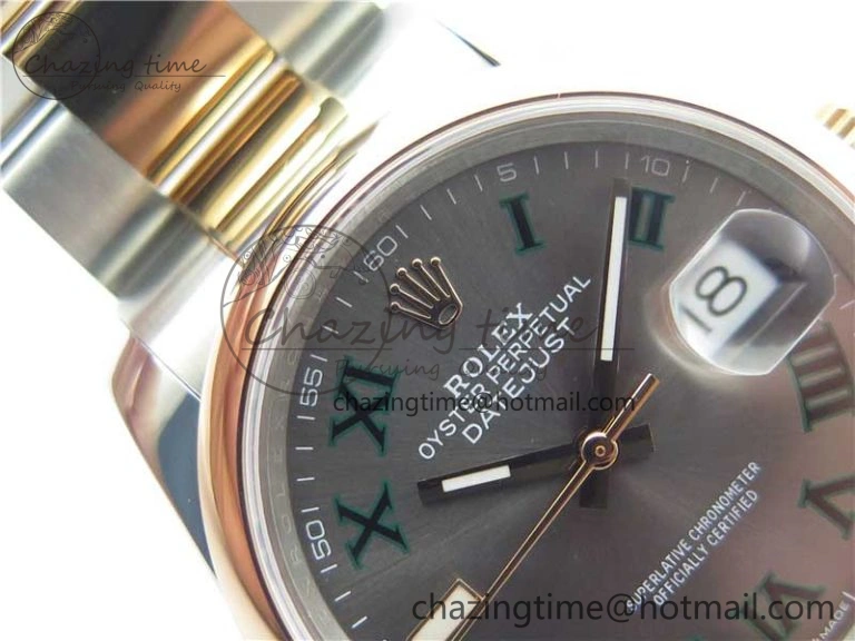 Soft DateJust 36 SS RG 126201 BP Maker 1:1 Best Edition Gray Roman Dial on Oyster Bracelet 10281