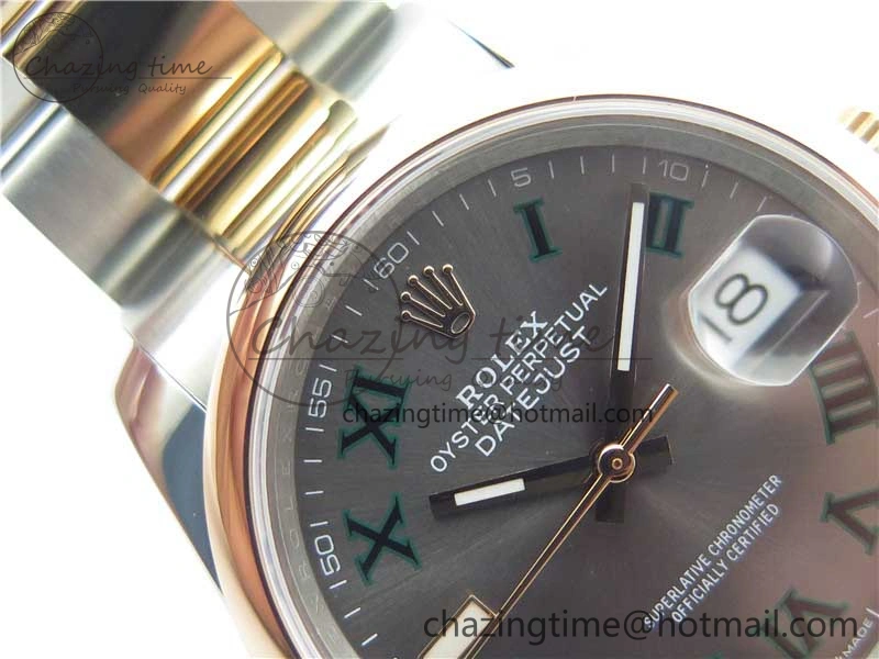 Soft DateJust 36 SS RG 126201 BP Maker 1:1 Best Edition Gray Roman Dial on Oyster Bracelet 10281