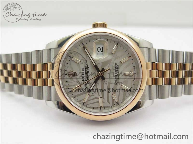 Practical DateJust 36 SS RG 126201 BP Maker 1:1 Best Edition Silver Gray Dial on Jubilee Bracelet 10268